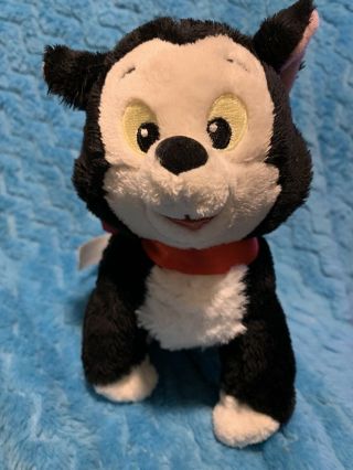 Walt Disney Store Cat Kitty Black White Tuxedo Plush Pinocchio Figaro 7 " Stuffed