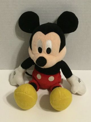 Disney Mickey Mouse Plush Toy Stuffed Animal With A Beanie Butt 11” Tall
