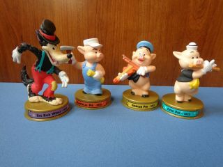 4 Mcdonalds Happy Meal Toys 100 Yrs Magic Walt Disney 1933 Big Bad Wolf & 3 Pigs
