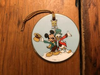 Walt Disney Donald Duck Mickey’s Christmas Carol Porcelain Holiday Tree Ornament