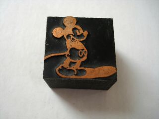 Walt Disney Mickey Mouse Copper Printers Block Letterpress Cut 2