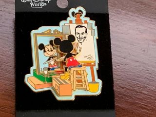 Disney Norman Rockwell Spoof - Mickey Self Portrait 3 - D Pin - Pins