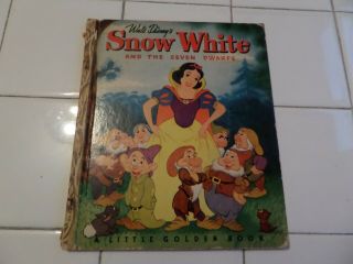 Snow White And The Seven Dwarfs,  A Little Golden Book,  1948 (a Ed;vintage Disney)