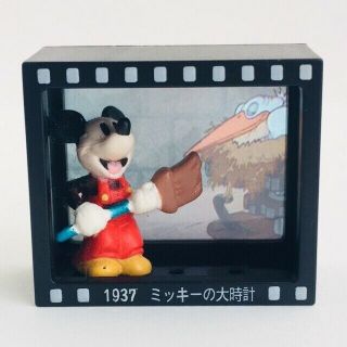 Mickey Mouse Clock Cleaners 0.  6 " Mini Movie Diorama Disney & Coca Cola Japan2005