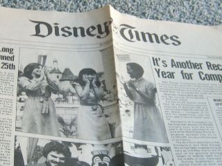 Disney Times Newspaper.  December 1979.  Black Hole,  Epcot Center,  Mickey Mouse