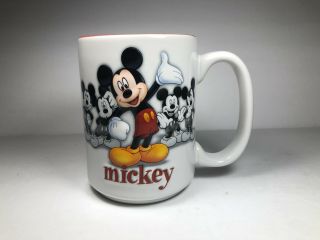 Disney Parks Walt Disney World Parks Mickey Mouse 3D Coffee Mug White Red - EUC 2