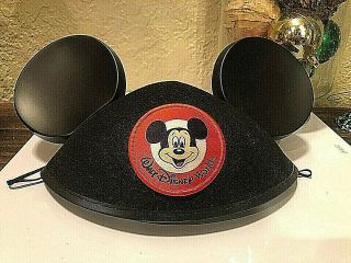 Walt Disney World Mickey Mouse Ears Hat Adult Size Black Cap