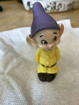 Vintage Walt Disney Productions Snow White & 7 Dwarfs Dopey Figurine Japan 4 "