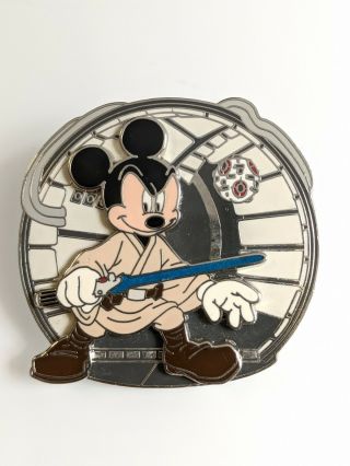 Disney Trading Pin 2007 Mickey Mouse As Luke Skywalker Jedi