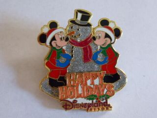Disney Trading Pins 8840 Dlr Mickey & Minnie Building A Snowman