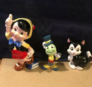 Pinocchio Disney Figurines (pinocchio,  Jiminy Cricket And Figaro)