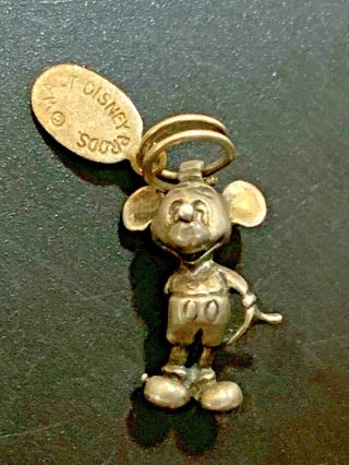 Vintage Walt Disney Prod.  Mickey Mouse,  Sterling Silver Charm