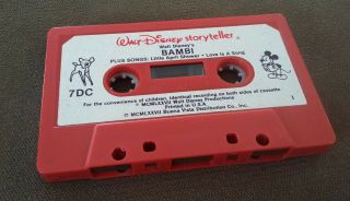 Walt Disney ' s Story of Bambi 24 Page Read Along Book & Cassette Tape 1980 ' s 3