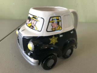Dick Tracy Police Car Ceramic Mug On Wheels Disney Movie Applause Vintage 1990