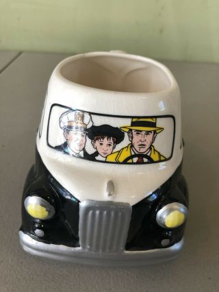 Dick Tracy Police Car Ceramic Mug on Wheels Disney Movie Applause Vintage 1990 2