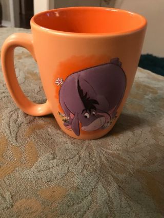 Walt Disney World Winnie The Pooh Eeyore Coffee Orange Mug