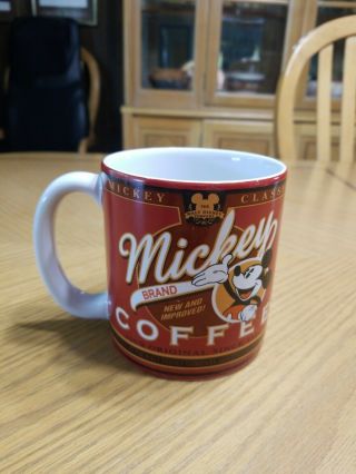 Walt Disney Mickey Mouse Brand Coffee Large Ceramic Mug Guc