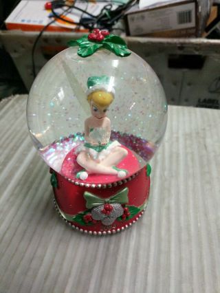2004 Authentic Disney Store Exclusive Tinker Bell Holiday Water Globe