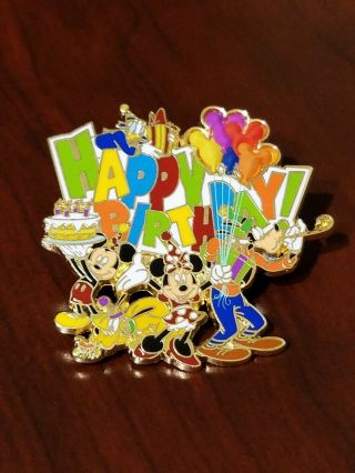 Happy Birthday Mickey And Friends Fab 5 Disney Pin 68611