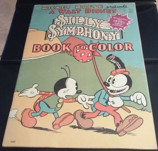 Mickey Mouse / Walt Disney - " Silly Symphony Book To Color " (2056) - 660