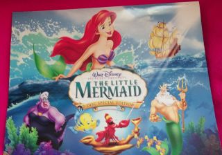 Disney Store Exclusive The Little Mermaid Lithographs 4 - 11x17 Prints With Folder