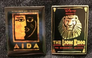 Disney On Broadway Musical Pins - The Lion King And Aida