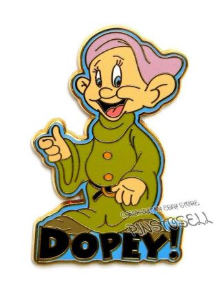 Dopey From Snow White And The Seven Dwarfs Disney Name Pin