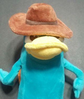 Disney Store Perry The Platypus Agent P Plush Stuffed Toy Blue Orange Toy