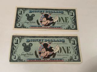 Mickey Mouse Disney Dollar ($1) 1987 And 1988
