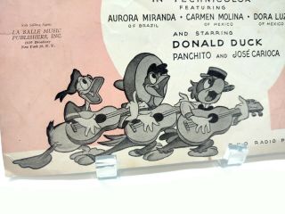1943 You Belong To My Heart Sheet Music Walt Disney The Three Caballeros T8 3