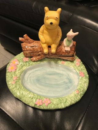Disney Winnie The Pooh Piglet Hand Painted Ceramic Soap Dish