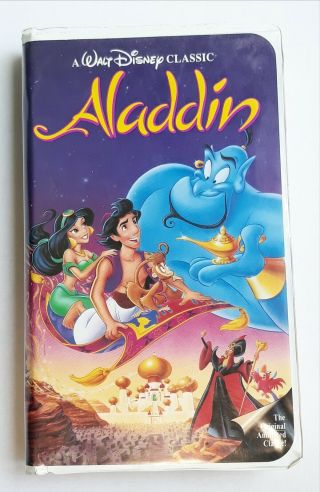 Disney Classic Aladdin Vhs Black Diamond Edition Clamshell