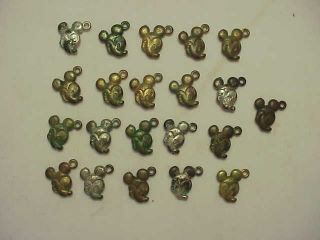 Sixty Four Old Metal Disney Mickey Mouse,  Donald Duck & Dopey Charms