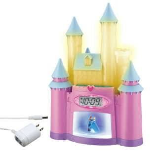 Disney Princess Story Teller Light Up Alarm Clock Pink Castle