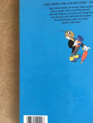 Big Golden Book PINOCCHIO Walt Disney Classic Hardback - 1990 Ed. 3