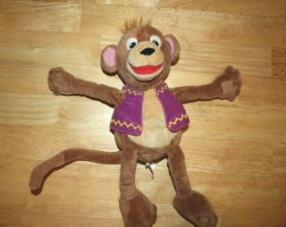 Disney Store Aladdin Plush Abu Monkey Baby Einstein Velcro Rattle Squeak