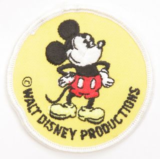 Vintage Walt Disney Productions Mickey Mouse Patch 1970 