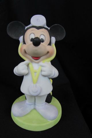 Doctor Mickey Mouse,  Porcelain Figurine,  4.  25 Inches High.