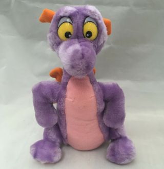 Vintage 1982 Walt Disney World Epcot Figment 11 " Plush Doll Purple Dragon 