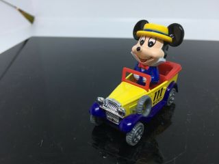 Vintage Walt Disney Productions Tomy Mickey Mouse In Jalopy Toy Car