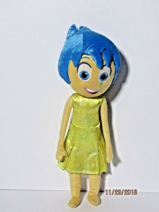 Disney Store Authentic Inside Out Joy Plush Doll Pixar 15 "