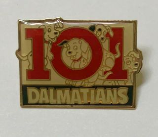Htf Vintage Walt Disney 101 Dalmatians Puppy Puppies Dog Logo Pin Brooch