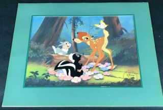 Walt Disney Masterpiece Bambi Exclusive 1997 Commemorative Lithograph
