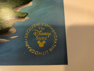 Peter Pan Exclusive Commemorative Lithograph in Sleeve The Disney Store 11 