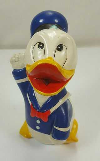 Vintage 1960s Walt Disney Productions Chalkware Donald Duck Coin Bank