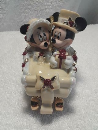 Walt Disney Christmas Ornament Mickey And Minnie In Slay