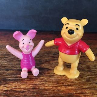 Set Of 2 Winnie The Pooh And Sitting Piglet Figures By Disney