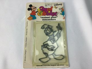 Makit Bakit " Stained Glass " Disney Suncatchers Donald Duck Vintage