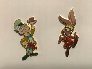 Disney Alice And Wonderland Tweedles Pins And March Hare And Mad Hatter