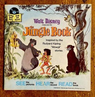 Walt Disney 24 Page Read Along Book And Record The Jungle Book 1967 319